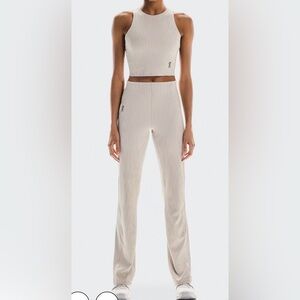 On Running All-Day Ribbed Pants in Desert/White, Small